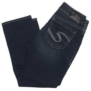 SILVER Suki Mid Rise Capri Crop Jeans 27x23